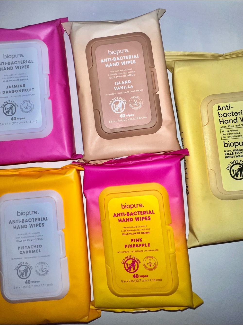 Anti-Bacterial Hand Wipes - set of 5 (40 ct each)